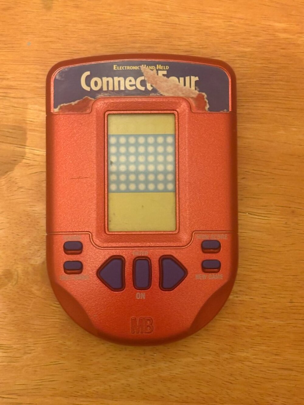 MB Electronic Hand Held Connect Four Game